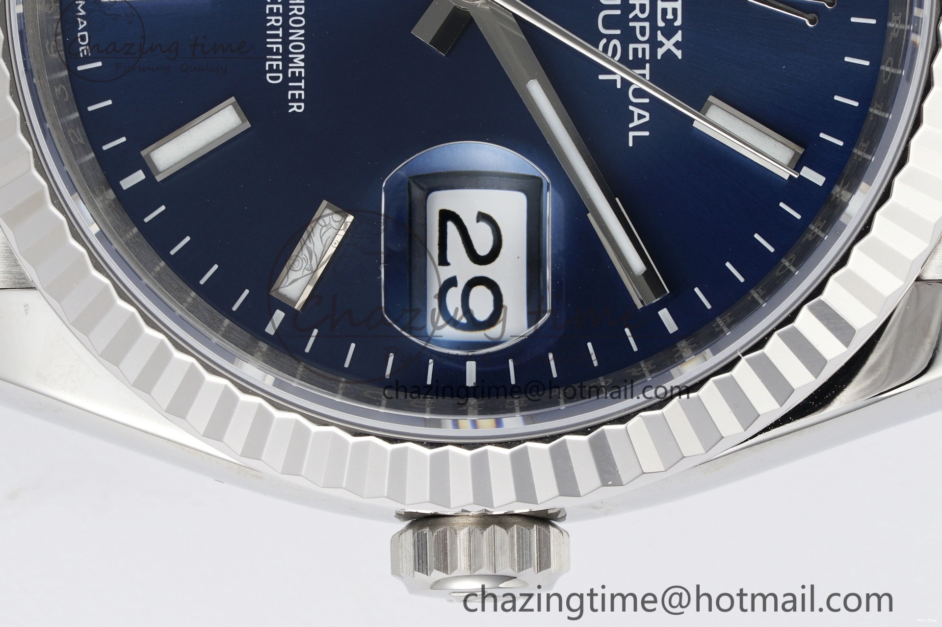 MiroTime 0512 BestValue DateJust 36 SS 116234 VSF 1:1 Best Edition 904L Steel Blue Stick Dial on Jubilee Bracelet VS 2091